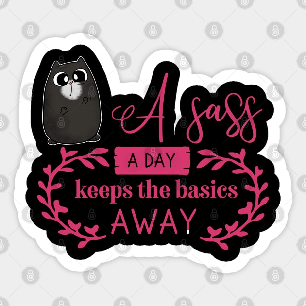 A Sass a Day Cute Cat Sticker by Wanderer Bat